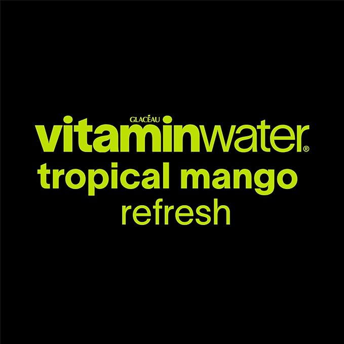 vitaminwater Refresh Tropical Mango Nutrient Enhanced Flavored Water Beverage, 20 fl oz Bottles, 12 Pack
