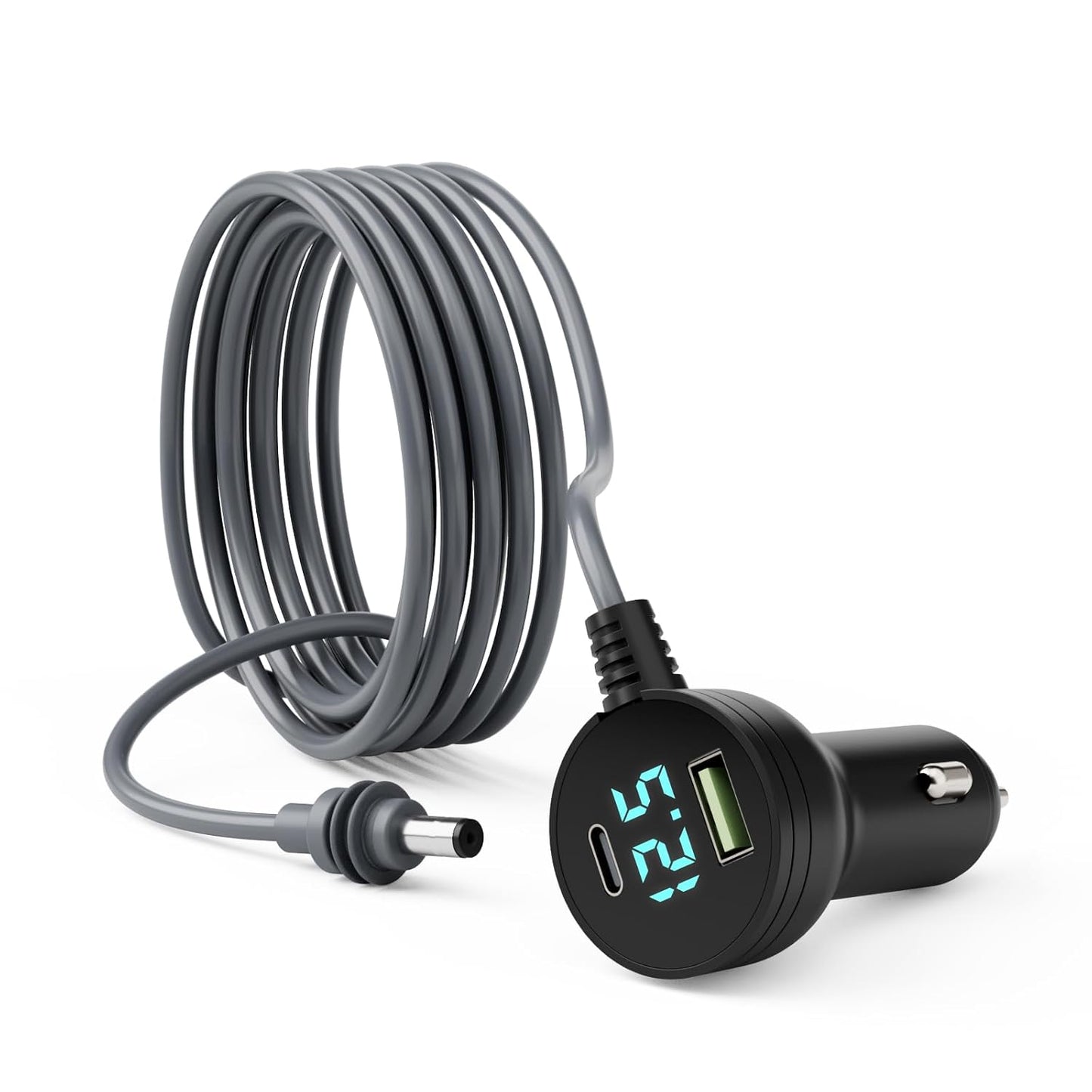 Starlink Mini Car Adapter 3M/10FT, Starlink Cable Car Charger 12V-24V, Starlink Mini Cigarette Lighter Adapter with Digital Display, Built-in Protections Starlink Accessories