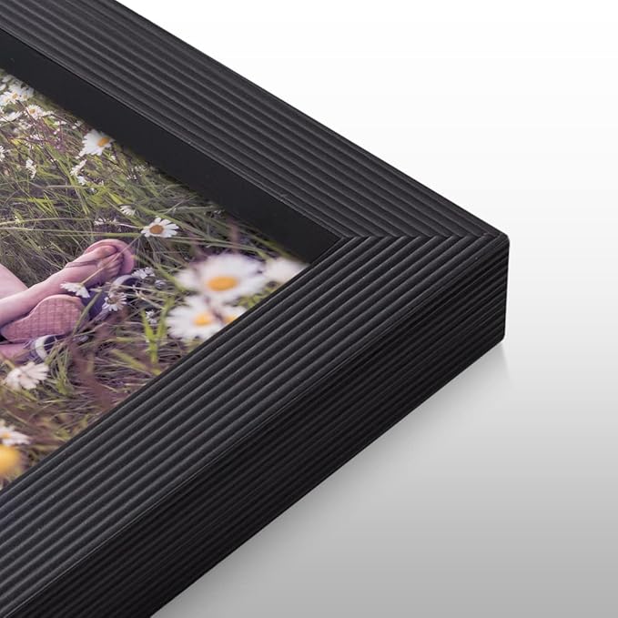 Renditions Gallery 8X10 Custom Photo Prints with Real Wood Picture Frames. Create Personalized Photos with Peel & Stick Photo Frames. Single, Black Frame