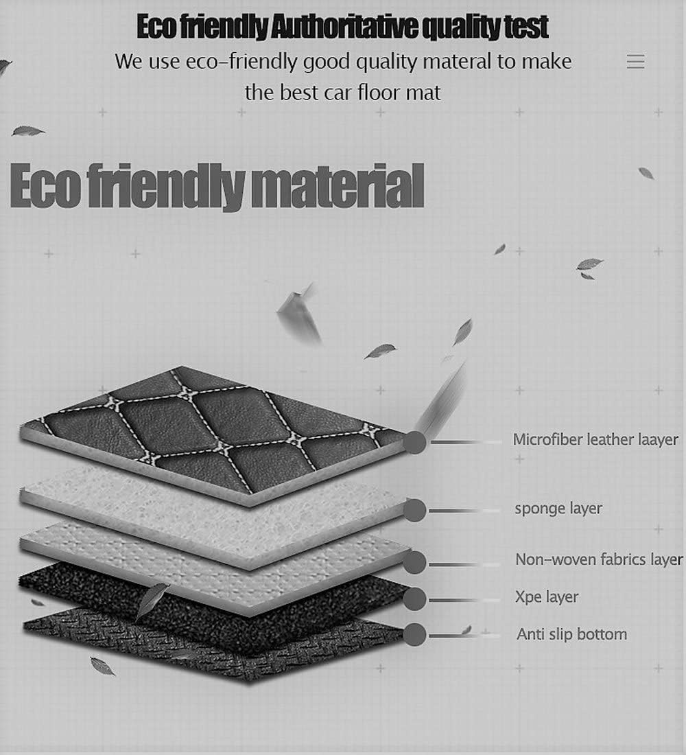 Custom Car Floor Mat Compatible with BMW Mercedes-Benz Toyota Cadillac Lexus Honda Infiniti Nissan Hyundai Kia Audi All Models Cars Sedans SUVs Automotive Mats (Black Beige Stripe)