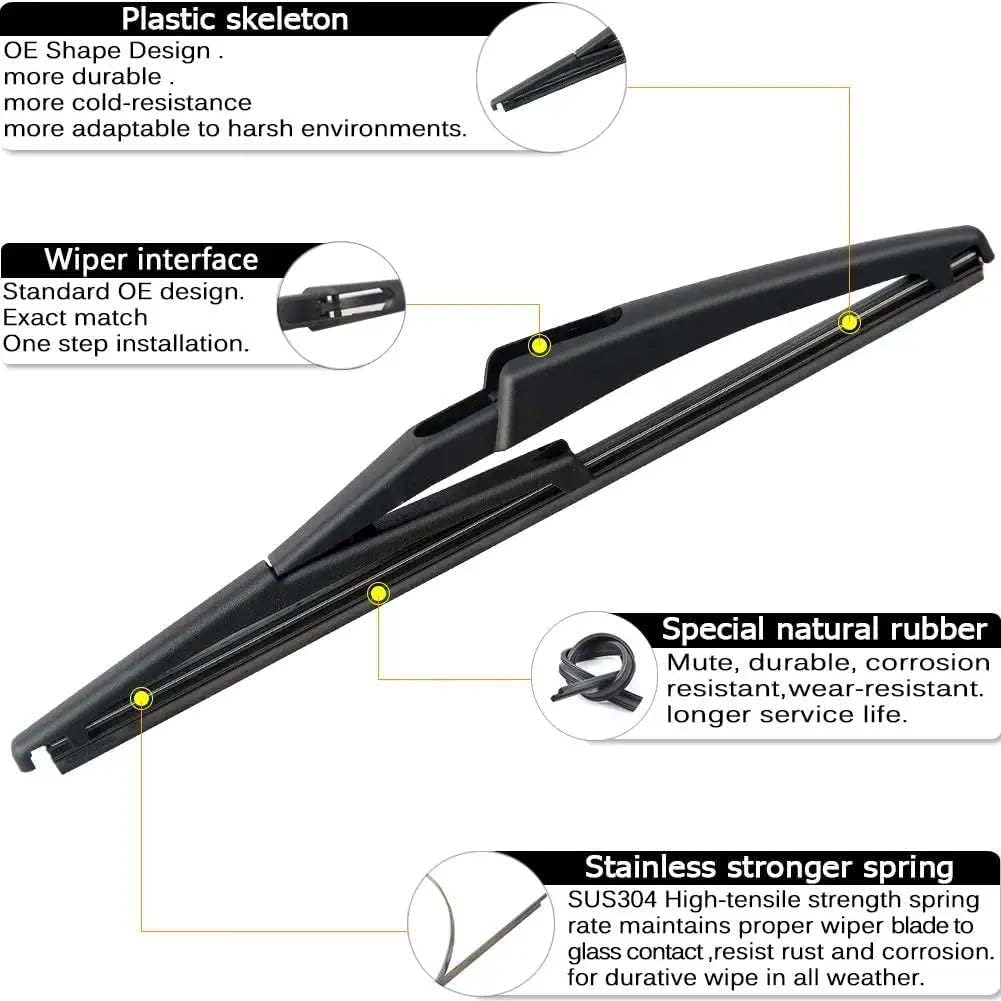 AUTOBOO 22"+20" Windshield Wipers with 11" Rear Wiper Blade Replacement for Jeep Renegade 2015 2016 2017 2018 2019 2020 2021 2022 2023-Original Factory Quality (Pack of 3)