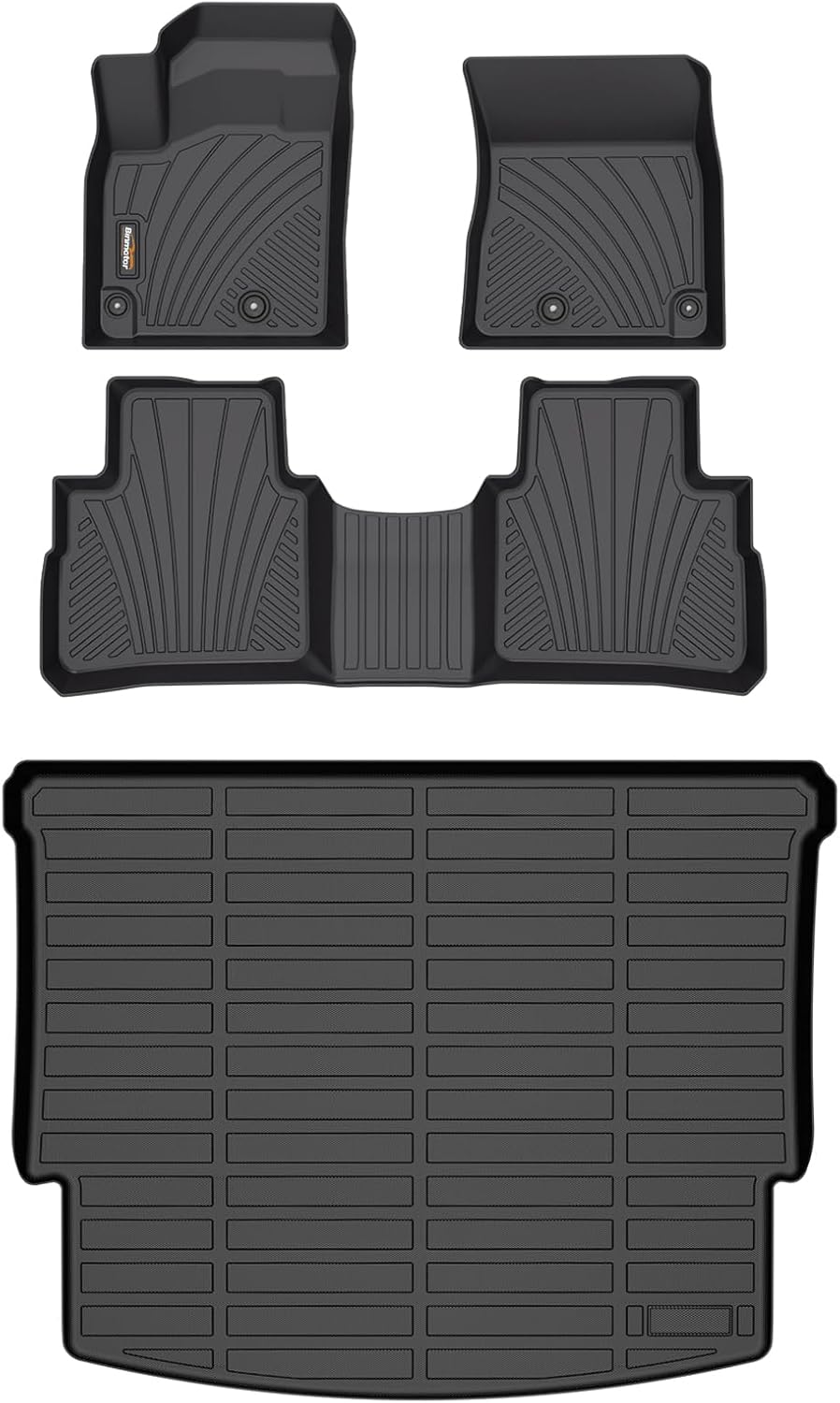 Binmotor-All Weather Floor Mats Cargo Liner for Nissan Rogue 2025 2024 2023 2022 2021 (NOT for Rogue Sport), Car Mats with Trunk Mat Full Set, Heavy Duty Car Floor Liners for Rogue Accessories