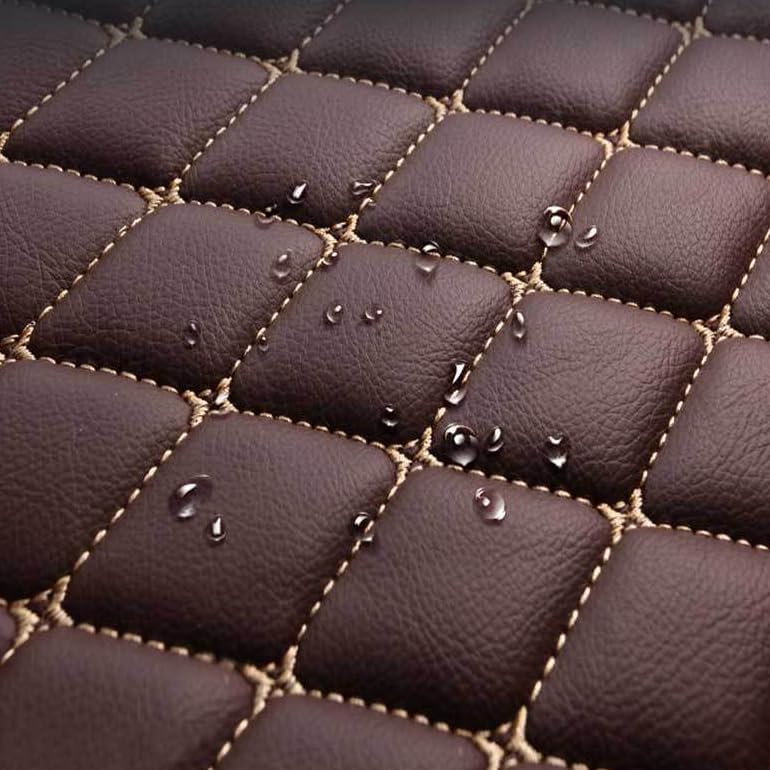 Customized personalized car floor mats, all-weather luxury car floor mats, waterproof and anti slip leather car floor mat lining, 95% customized car, truck, and SUV floor mats (Red Double Pinyin)