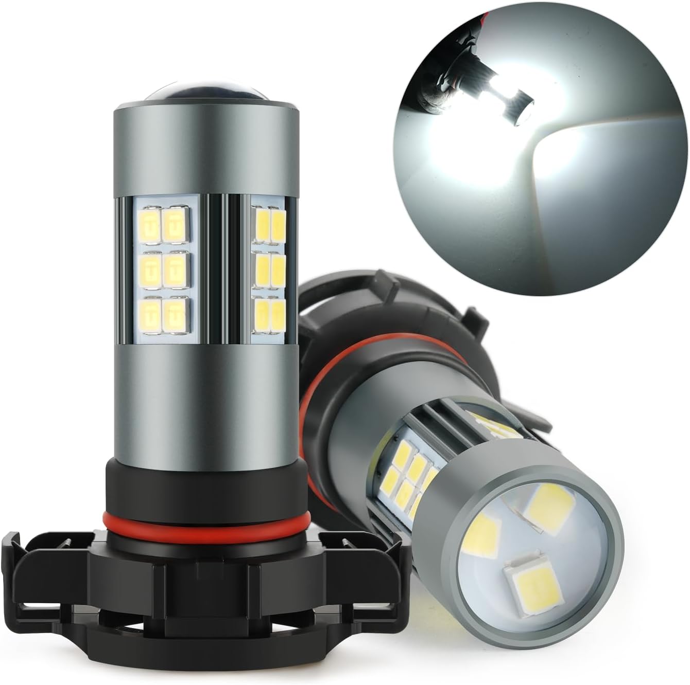 5202 5201 LED Bulbs, PS19W Fog Light 6500K Cool White, Pack of 2