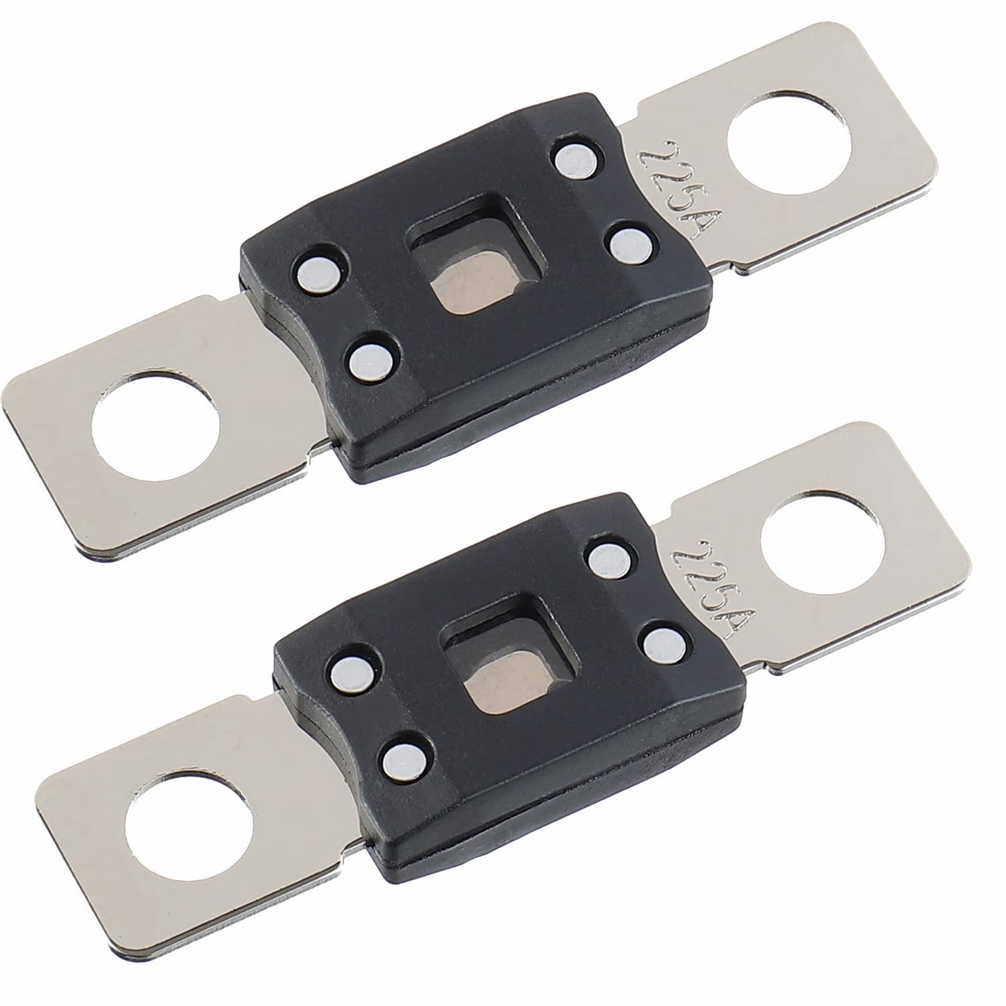 225A MEGA High Current Fuse - 225 Amp Bolt-on Fuse for Cars, Trucks, Construction Vehicles, Buses, Caravans (2 Pcs)