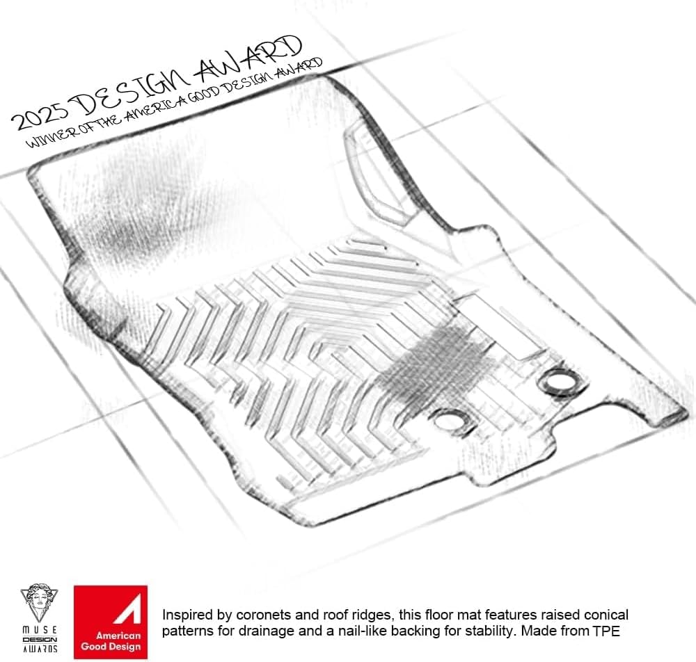 G-PLUS Floor Mats & Cargo Liners 4PCS,Compatible with Honda CRV 2023 2024 2025(Include Hybird), TPE All Weather 1st & 2nd Row Floor Mats and Car Trunk Mat (Upper Position) Black