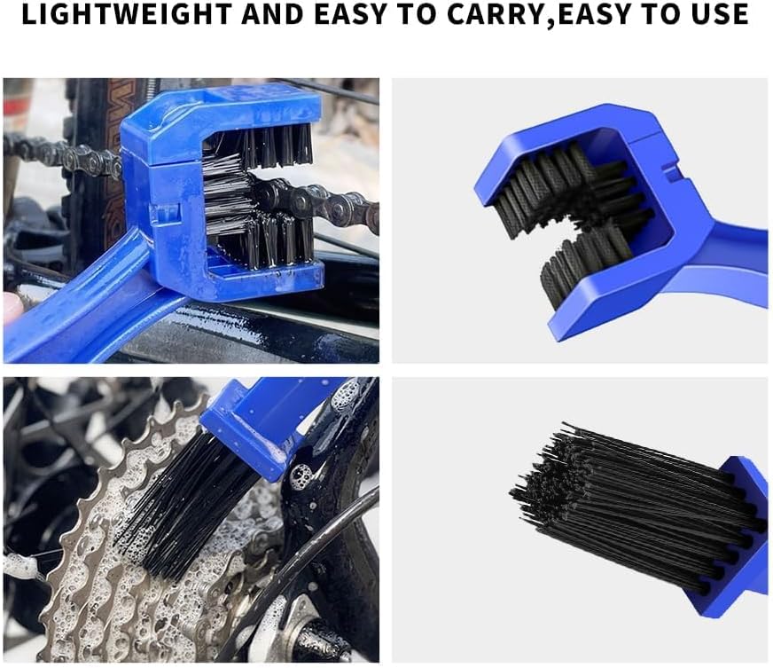 Bicycle Chain Cleaning Tool Brush Motorcycle Chain Brush，MotorcycleBicycle Chain Cleaner and Gear Cleaning Tool - Bike Maintenance Cleaning Brush for Chain and Gear Kit