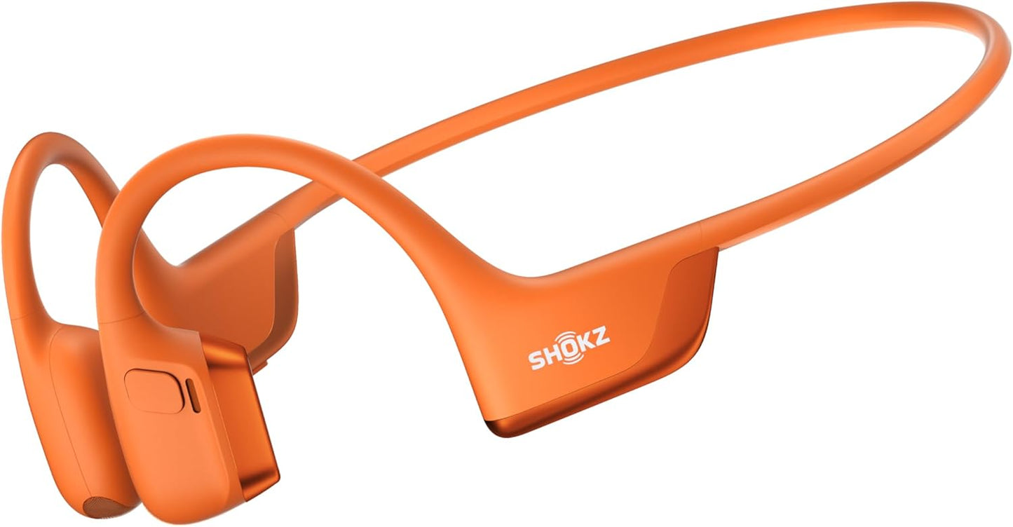SHOKZ New OpenRun Pro 2 - Open-Ear, Bone Conduction Sport Headphones - with Reflective Strip - Sweat Resistant, Workout Headphones - Secure, Wireless, Comfortable Fit-Deep Bass and Smart Mic App