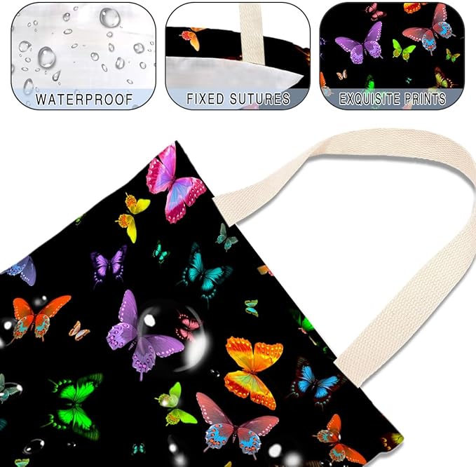 Car Trash Bag Hanging No Snap Small Garbage Bag for Car Back Seat Cute Printed One-handed Strap Trash Bags Car Accessories-Butterfly Car Trash Bags