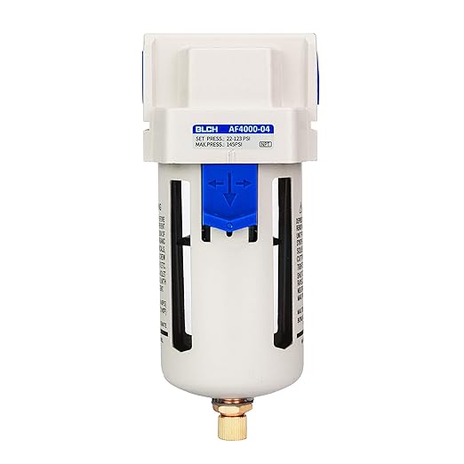BLCH 1/2" NPT Air Line Dryer - Air Dryer for Compressor,Compressed Air Dryer Air Drying System AF4000-04 Manual Drain Poly Bowl 0-160 PSI 5μm