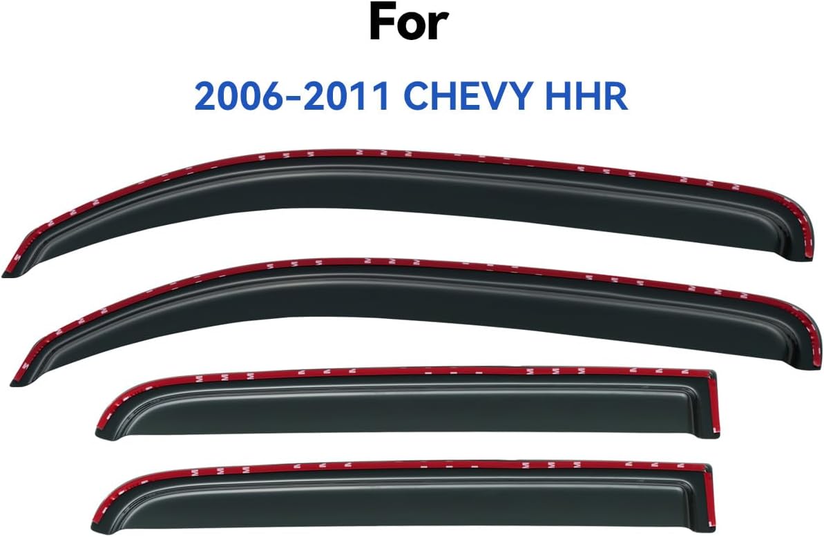 in-Channel Window Visors Rain Guards Shield for 2006-2011 Chevy HHR, Window Vent Wind Deflectors Visors Shades for 06-11 HHR
