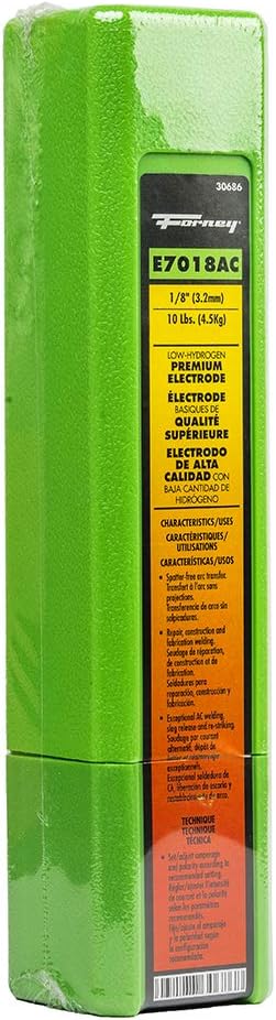 Forney 30686 E7018 AC Welding Rod, 1/8-Inch, 10-Pound