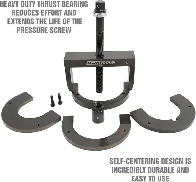 OEMTOOLS 37342 Master Wheel Bearing Removal Tool, Wheel Bearing Installer Kit Fits Most Vehicles, Self-Centering Design, Front, Rear, and All-Wheel Drive