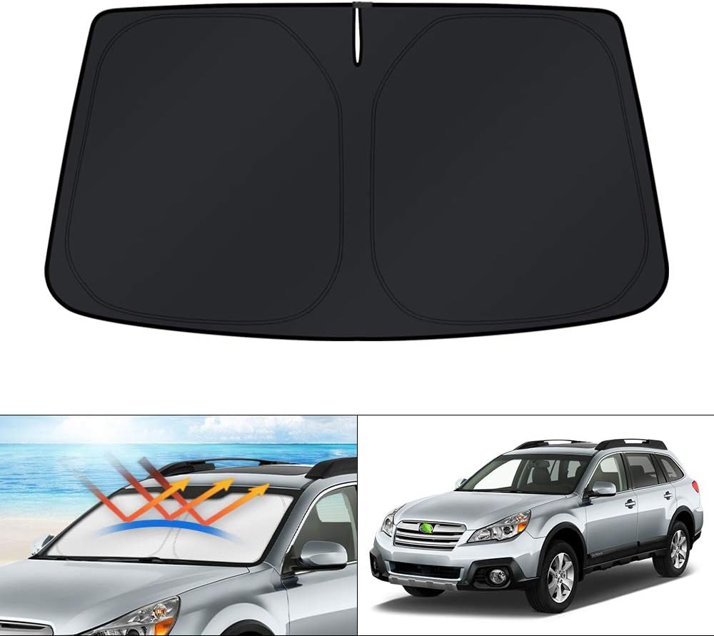 KUST Windshield Sun Shade for 2010-2014 Subaru Outback Wagon Custom Fit Sunshade Sun Visor Protector Foldable Blocks UV Rays Keep Your Car Cooler