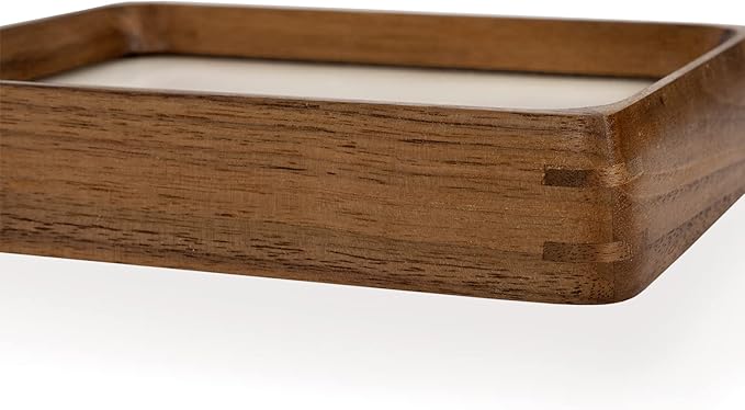 Natural Wood Photo Frames Inspired Tabletop Picture Frame with Mat, Vertical or Horizontal Display (Walnut, 8x10 matted to 5x7/6x8)