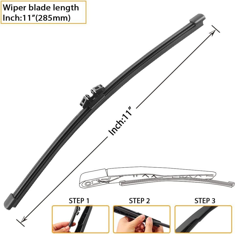AUTOBOO 28"+28" Windshield Wipers with 11" Rear Wiper Blade Replacement for Ford Escape 2013-2019 -Original Factory Quality (Pack of 3)