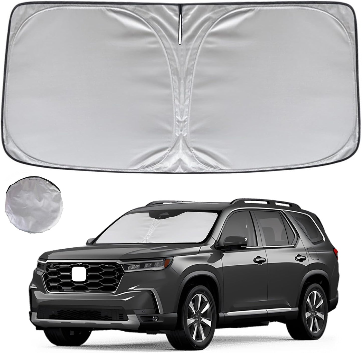 KAYZT Windshield Sun Shade for 2009-2015 Honda Pilot Foldable Sunshade Front Window Custom Fit Car Accessories
