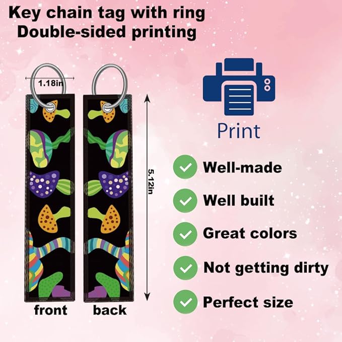 2pcs Mushrooms License Plate Frame for Women, Retro Mushroom car Decorative tag Frames Girly, Green Plant theam License Plate Cover Holder for Vehicle with Double Sided Keychain tag