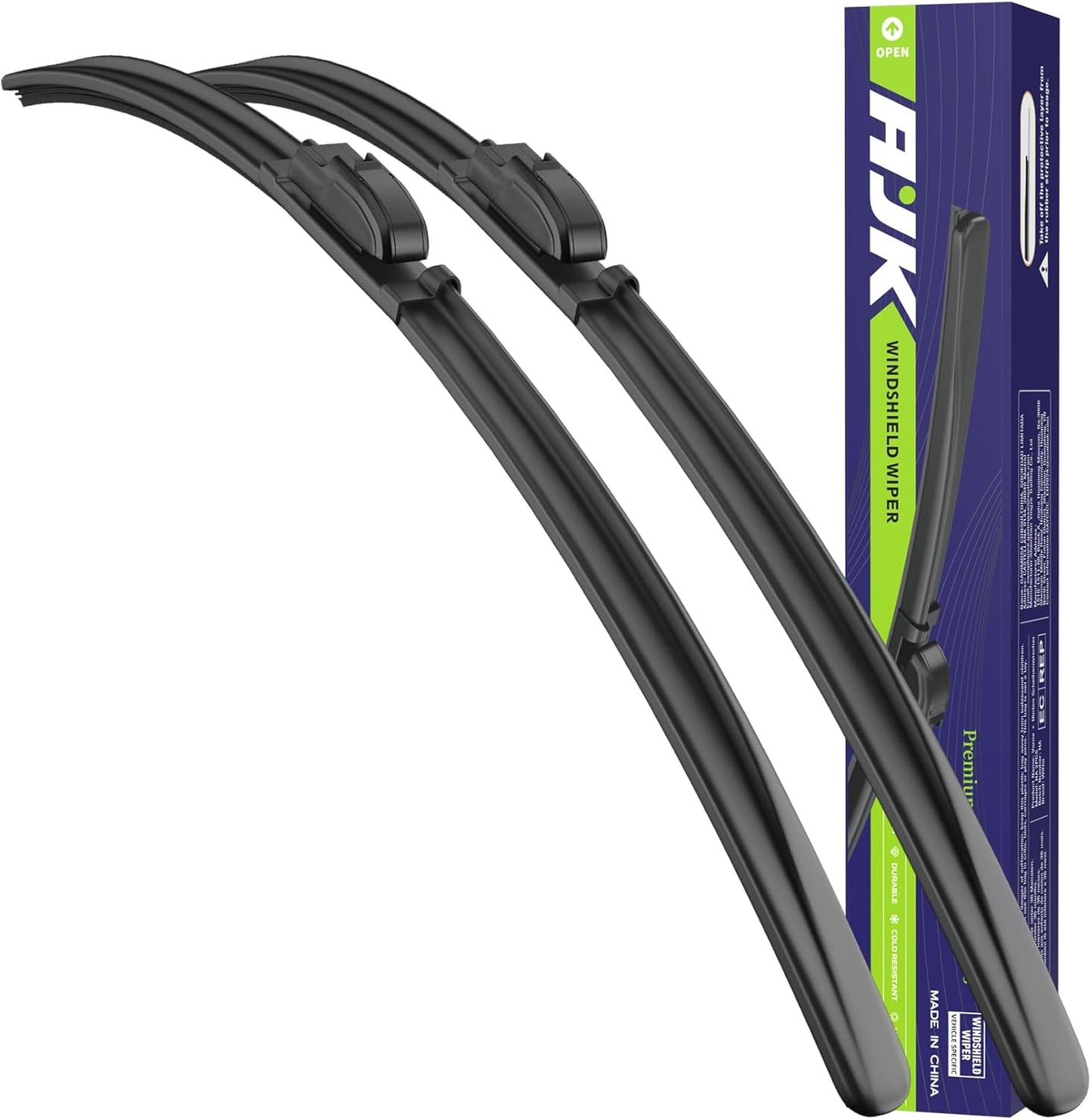 AJK Wiper Blades for Honda Accord 2003 2004 2005 2006 2007, 2 Piece All Weather OEM Quality Automotive Replacement Windshield Wiper Blades for My Car