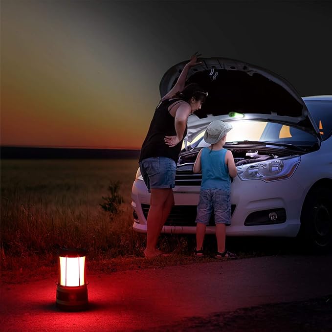 Lepro LED Camping Lantern Rechargeable or Battery Powered, 1000lm Camping Light with Detachable Flashlights Combo, 4 Modes, Portable Outdoor Lantern for Hiking, Hurricane Emergency, Fishing