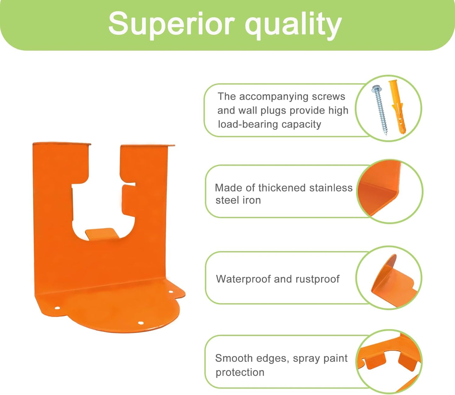 Garage Storage Organizer Electric Tool,Wall Mounted Installation Suitable for Gardens and Sheds,Used As A Wall Bracket for Lawn Mowers,Leaf Blowers,and Lawn Mowers(Orange,1 Pack)