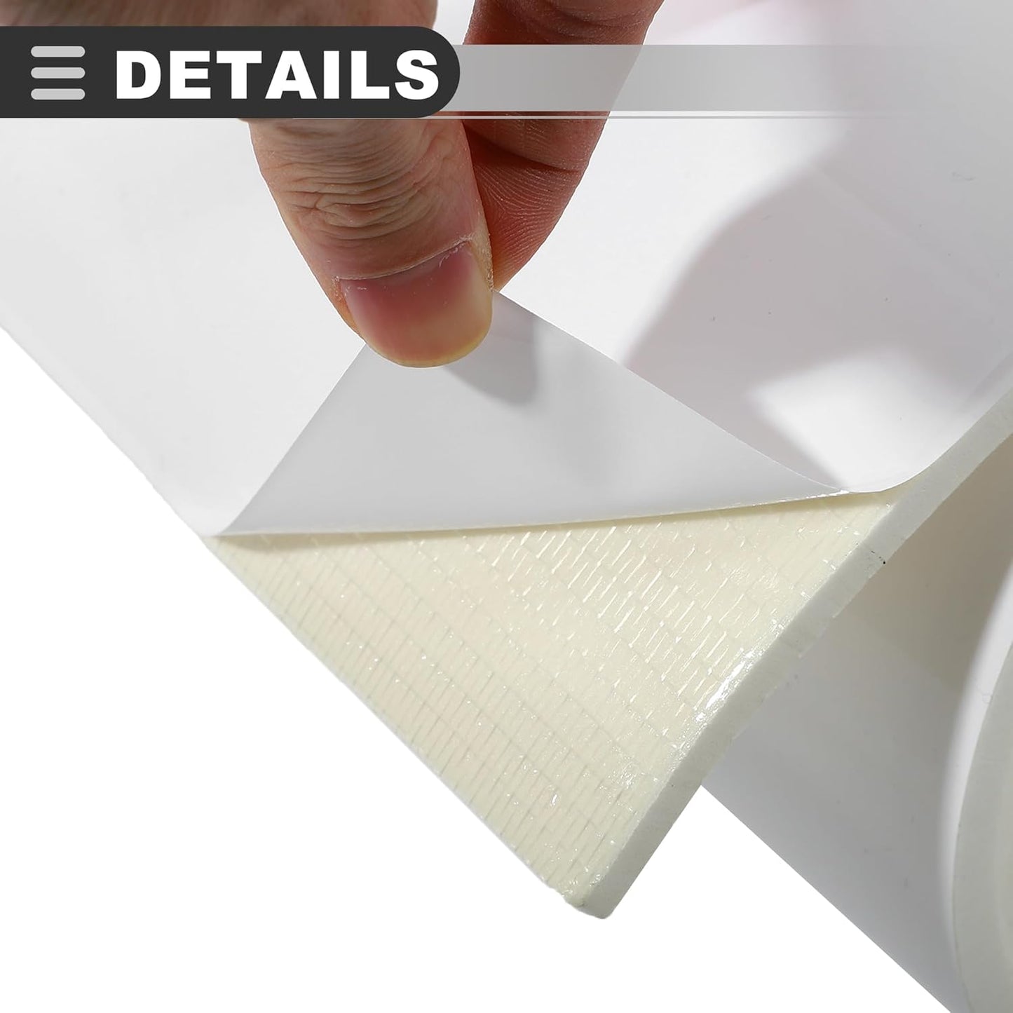 Motoforti Universal Car Garage Wall Guard, 2000x200x6.5mm, PE Foam EVA, White, 1 Pcs