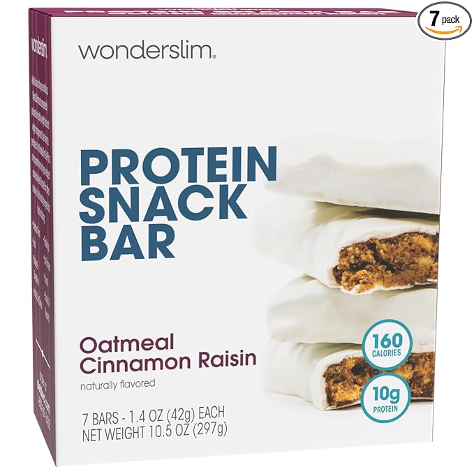 WonderSlim Protein Snack Bar, Oatmeal Cinnamon Raisin, (7ct)