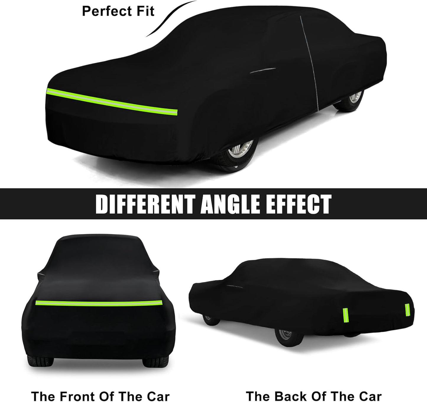 Waterproof Car Cover Compatible with Chevrolet Camaro 1982-2002 2 Door Coupe, Oxford Black All Weather Classic Car Covers with Inner Cotton for Snow Rain Paint Protection(RS SS Z28)