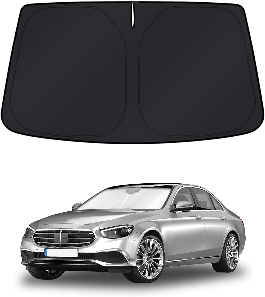KUST Windshield Sun Shade for Mercedes-Benz S-Class 2015-2021 Window Shade Sun Visor Cover Foldable Blocks UV Rays Keep Your Car Cooler