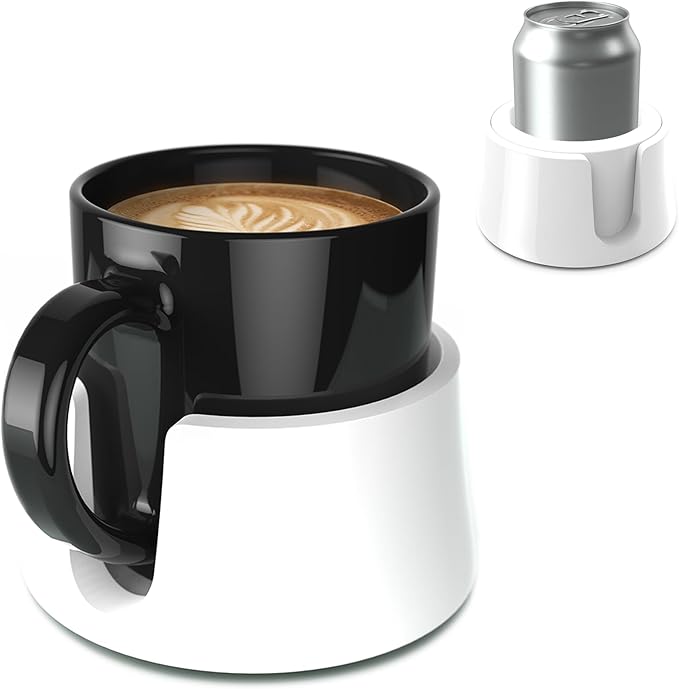 HIT PRODUCTS TableCoaster - Original Anti-Spill Table and Desk Cup Holder, Glacier White - RV and Boat Drink Holder, A Tip-Proof Coaster with Tacky Base and Walled Profile to Prevent Spilled Drinks