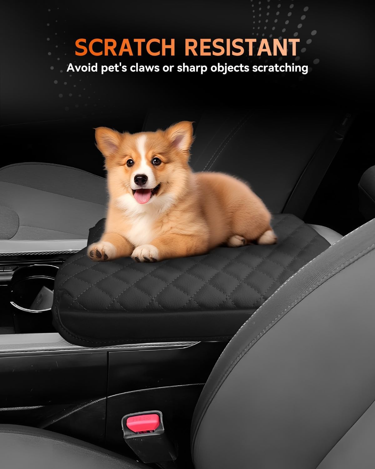 CDEFG for 2020-2025 Palisade Center Console Cover Armrest Cover for Palisade 2021 2022 2023 2024 2025 Accessories Console Arm Rest Protector Black