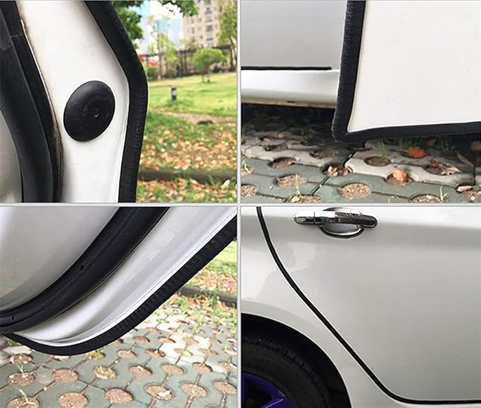 MYFAMIREA 33Ft(10M) Long Car Door Edge Guards, U Shape Edge Trim Rubber Seal Protector Car Door Protection Anti-Collision Rubber Clips Easy to Cut No Need Adhesive Fit for Most Vehicles| Black