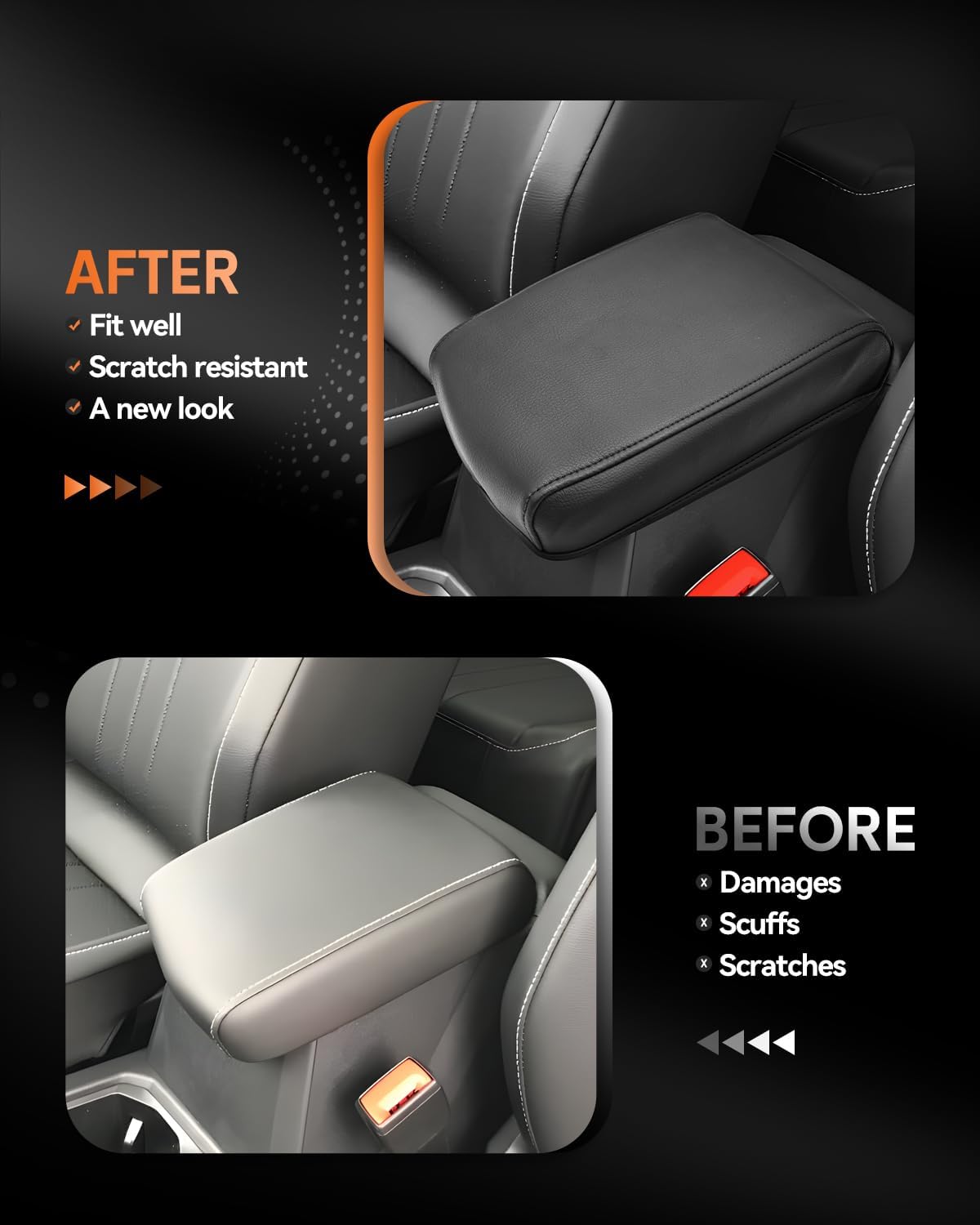 CDEFG for 2022 2023 2024 2025 Volkswagen Taos Center Console Cover Armrest Cover for 2022-2025 Taos Accessories Middle Console Arm Rest Protector