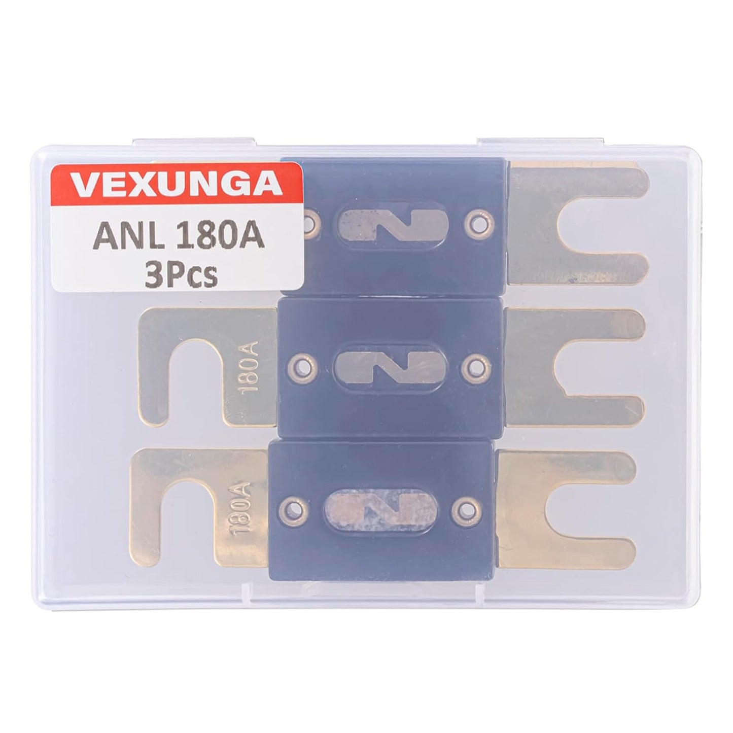 180A ANL Fuse 180 Amp Inline Blade Fuses 32V for Car Audio Inverter Automotive Stereo (Pack of 3 pcs)