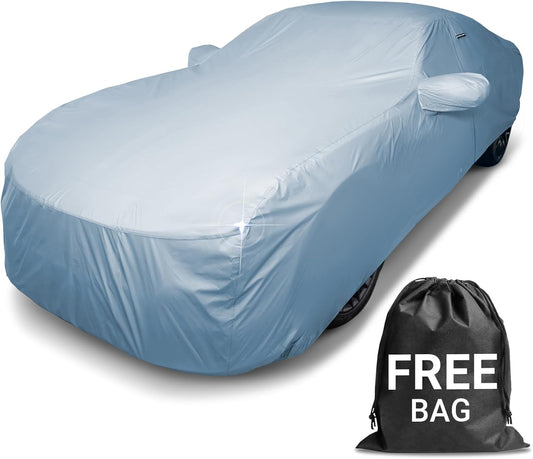 iCarCover Premium Car Cover for 2017-2019 Chevy Cruze Hatchback Heavy Duty Waterproof All Weather Automobiles Custom Fit Indoor Outdoor UV Snow Protection Covers with Straps and Bag
