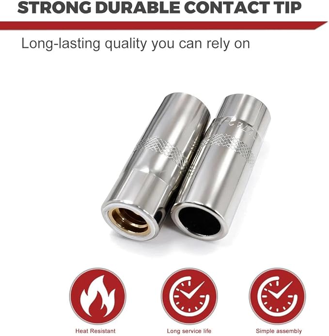 10-PK Gas Nozzle KP2742-1-62R, 5/8" ID, 1/8" Recess, Compatible with Magnum PRO 250L/300L Welding Guns (KP2742-1-62R)