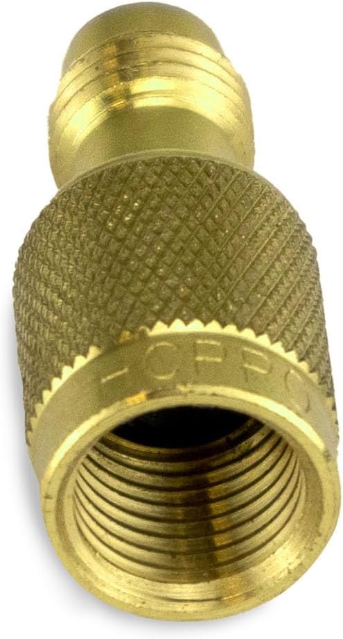HCPRO R410A Straight Adapter | 1/4" SAE Male × 5/16" (1/2"-20 UNF) Female | HVAC Refrigerant Coupler Fitting | Mini Split AC Charging Tool | Air Conditioner Service Connector