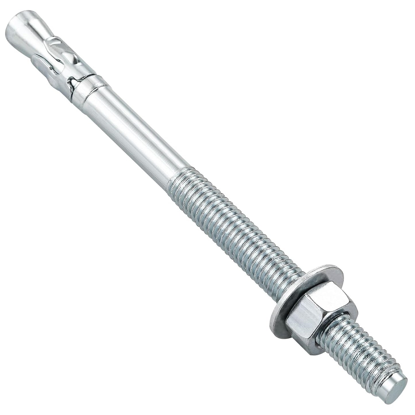 1/4x3" 50Pcs Inch Standard Fasteners for Heavy-Duty Zinc Wedge Anchors for Cement and Concrete