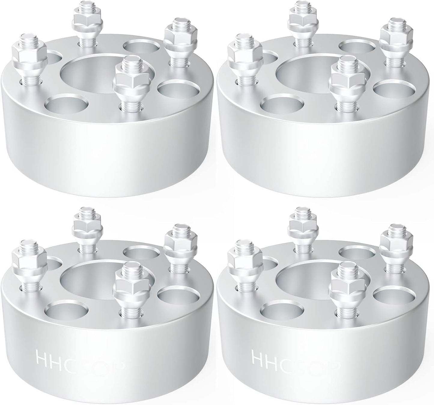 HHCSOP 4x4 2" Golf Cart Wheel Spacers for EZ GO EZGO Club Car, 4PCS 4x101.6mm ATV Wheel Adapters Hub Bore 62mm with 1/2" Studs