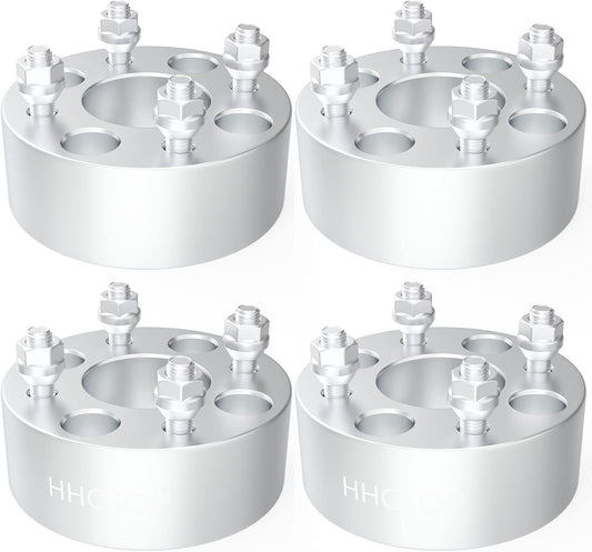 HHCSOP 4x4 2" Golf Cart Wheel Spacers for EZ GO EZGO Club Car, 4PCS 4x101.6mm ATV Wheel Adapters Hub Bore 62mm with 1/2" Studs