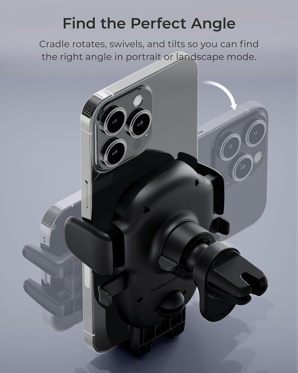 iOttie Easy One Touch Advanced Air Vent Car Phone Mount - Universal Cell Phone Holder for iPhone, Google, Samsung, Moto, LG, and All Other Smartphones