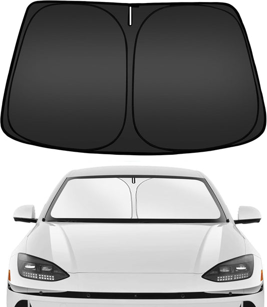 ARISMOTOR Windshield Sun Shade for Hyundai Ioniq 6 2023-2025, Custom Fit Foldable Front Window Sunshade Sun Visor Protector, Block UV Rays Keep Your Car Cooler