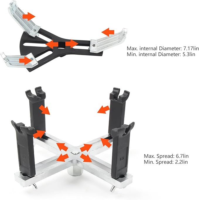 Fuel Tank Lock Ring Tool Kits, Universal Fuel Pump Removal Tool 4 PCS with 1 Wrench, Adjustable Fuel Pump Lock Ring Senders Removal Install Tools