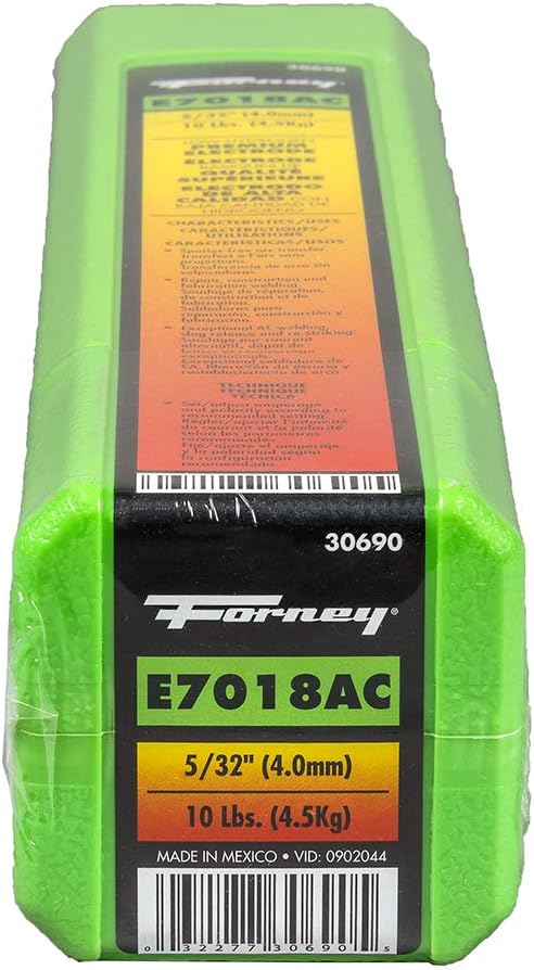 Forney 30689 E7018 AC Welding Rod, 5/32-Inch, 5-Pound