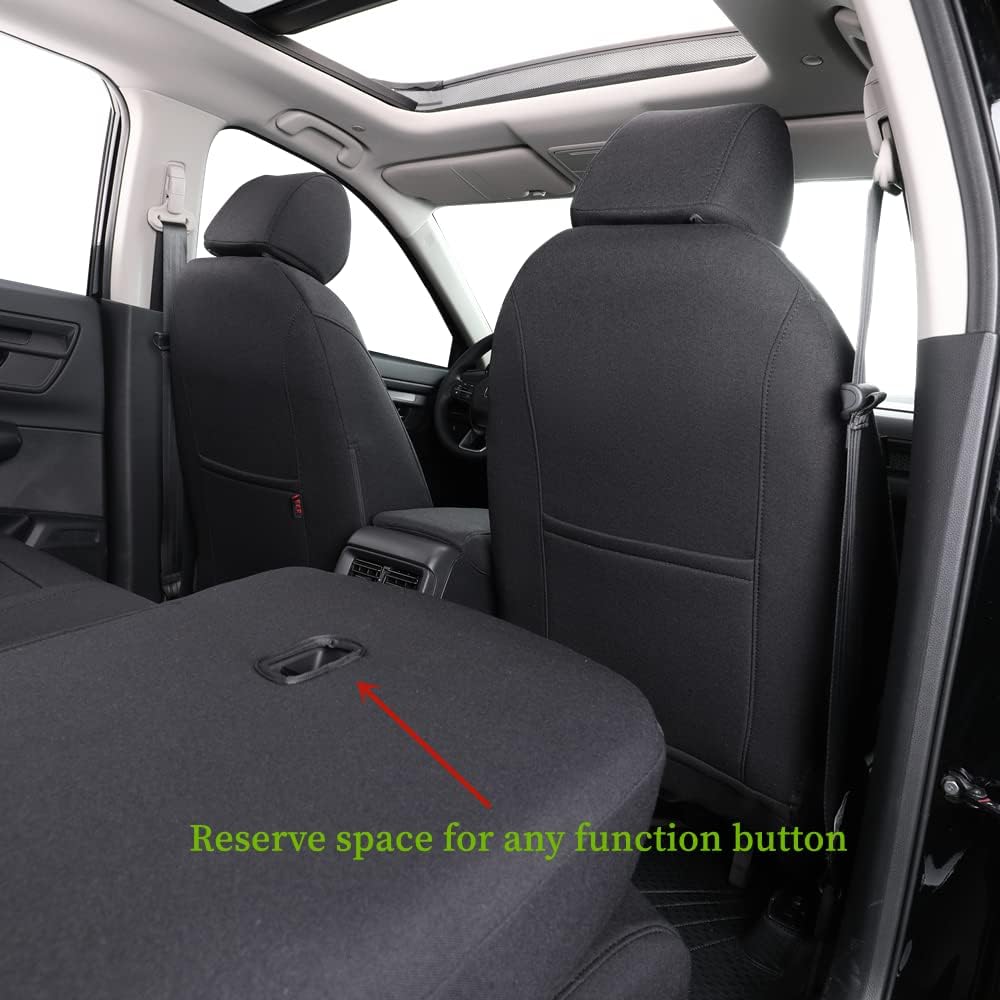 coverdream Custom Seat Covers Compatible with Select Honda CRV 2012 2013 2014 Models (Black,Full Set)