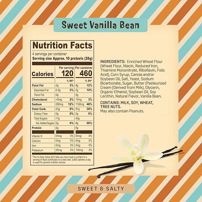 Variety Pack - Lonestar Original, Sweet Vanilla Bean & Southern Roasted Pecan Flavors, 4 oz Gourmet Bite-Sized Butter Toffee Pretzels, Sweet & Savory Snack, Perfect for Sharing Austin Pretzel