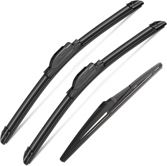3Pcs Windshield Wiper Blades for Toyota RAV4 2013 2014 2015 2016 2017 2018, Original Equipment Automotive Replacement Windshield Wiper Blades for My Car- 26"/16"/10" (Pack of 3) J- HOOK