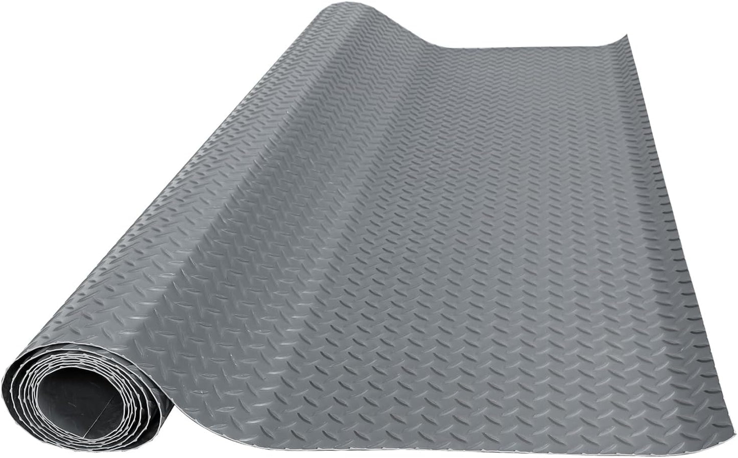 5 x 10 FT Garage Floor Mats - Slip Resistant Grip, Water & Stain Resistant PVC Mat for SUVs, RV Trailer,Truck,Pickup.2.8mm Thickened Diamond Plate Flooring Roll for Under Car,Parking Mats