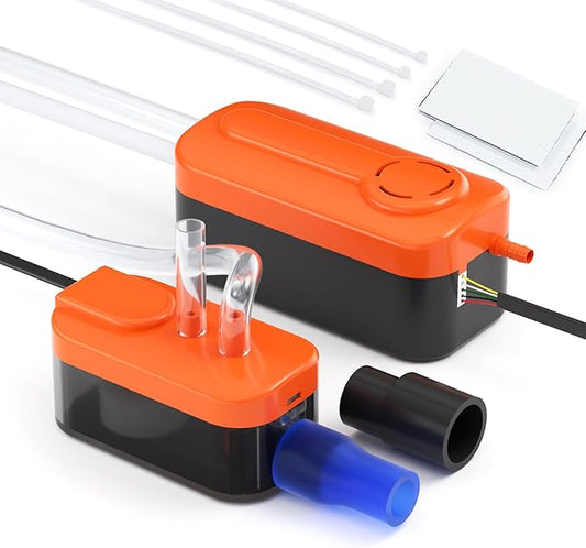 Cleartide Mini Split HVAC Condensate Pump, 10.6 GPH, 110V/240V, Automatic Safety Switch, AC Condensate Removal for Air Conditioner, Furnace, Dehumidifier