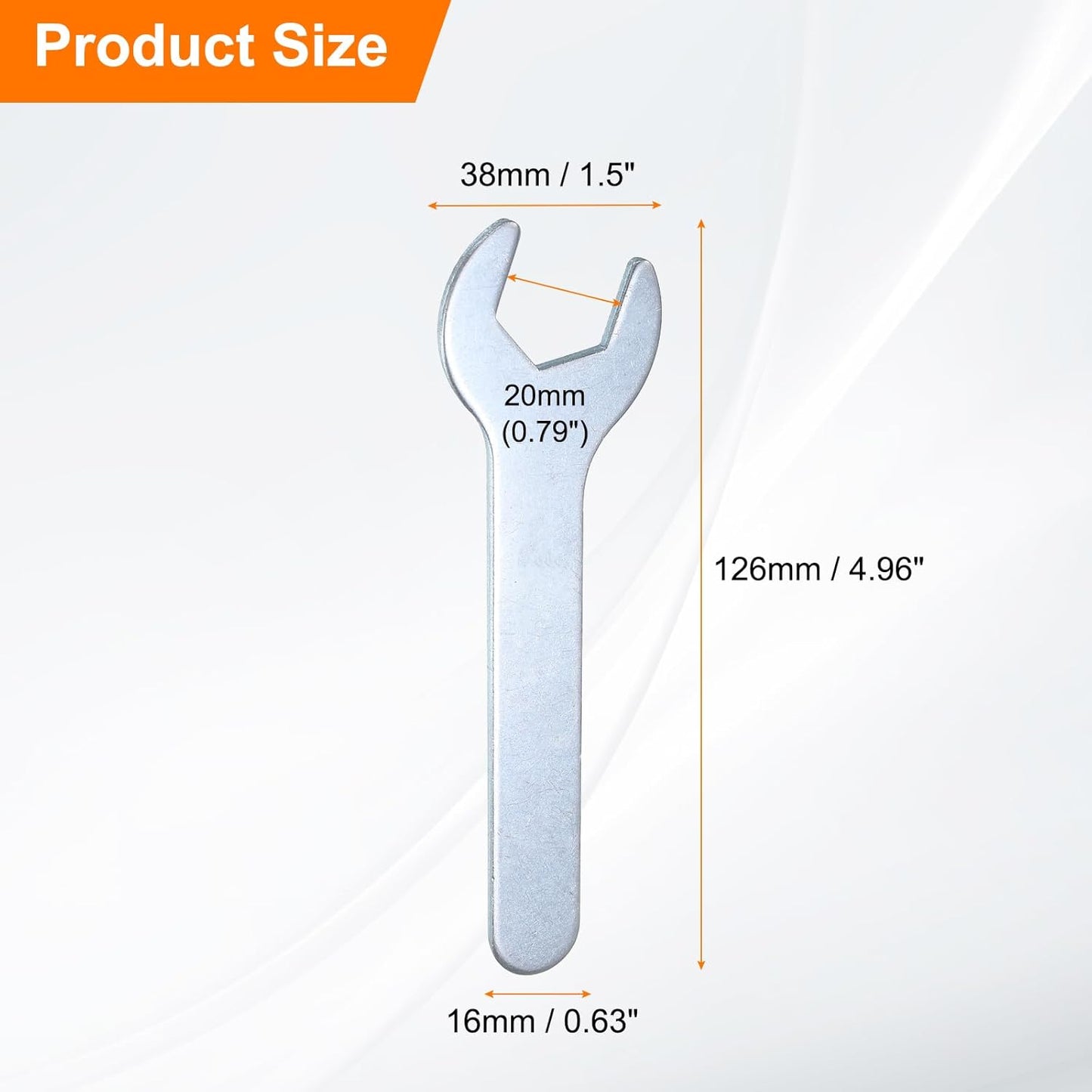 HARFINGTON 10pcs Small Wrench 20x126x2.8mm Metric U-Shaped Single Open Ended Spanner Super Thin Flat Head Galvanizing Wrench for Automotive Repair Furniture Assembly